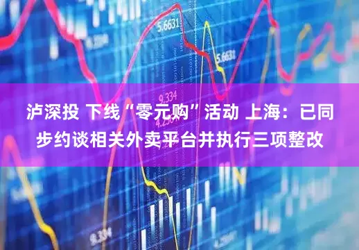 泸深投 下线“零元购”活动 上海：已同步约谈相关外卖平台并执行三项整改